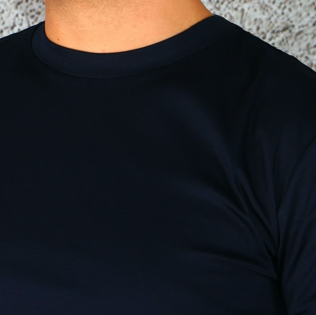 Tee-Shirt à manches longues : Marine - 100% Ice coton