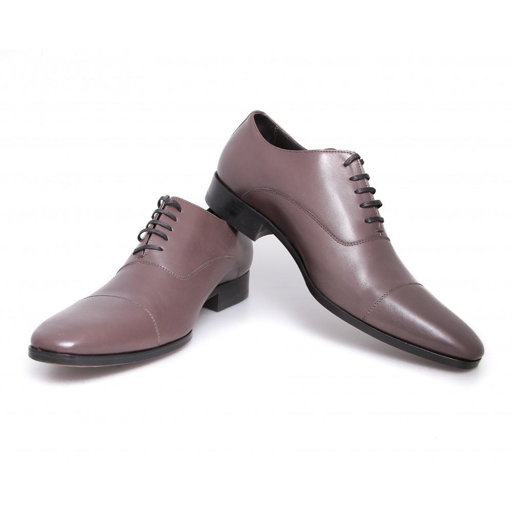 Richelieu : Gris - Cuir - Made in Italy