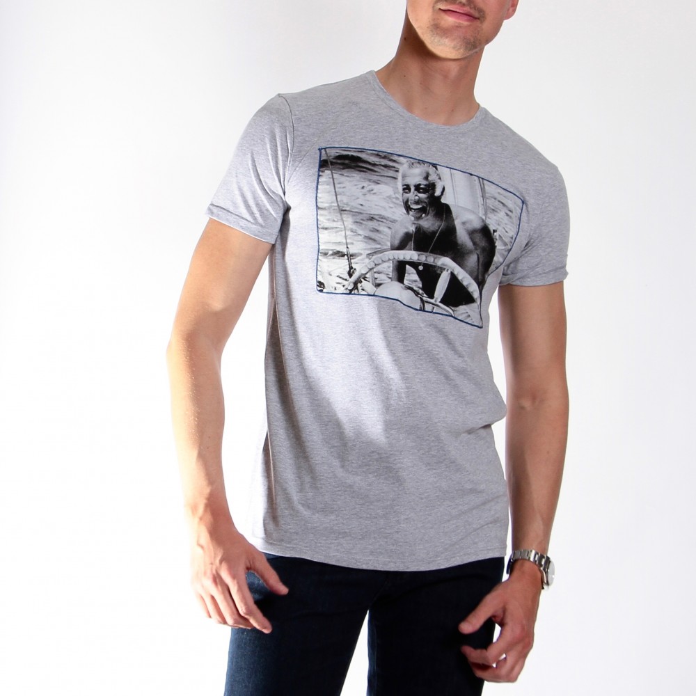 Tee-shirt Stampa : gris - coton (Tee-shirt)