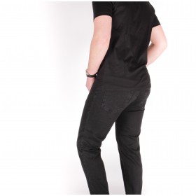Jean Italie :  Noir - Coton stretch - Made in Italy