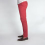 Chino Homme Coton Stretch Rouge