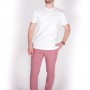 Chino Homme Coton Stretch Rose