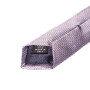 Cravate 100% Soie à motifs tissés rose et gris