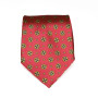 Cravate 100% Soie rouge à motifs