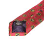 Cravate 100% Soie rouge à motifs