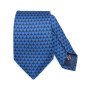 Cravate Soie Marine à motifs bleus