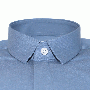 Chemise bleue soutenu micro col